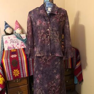 Vintage Coldwater Creek Matching Dress and Top Set
